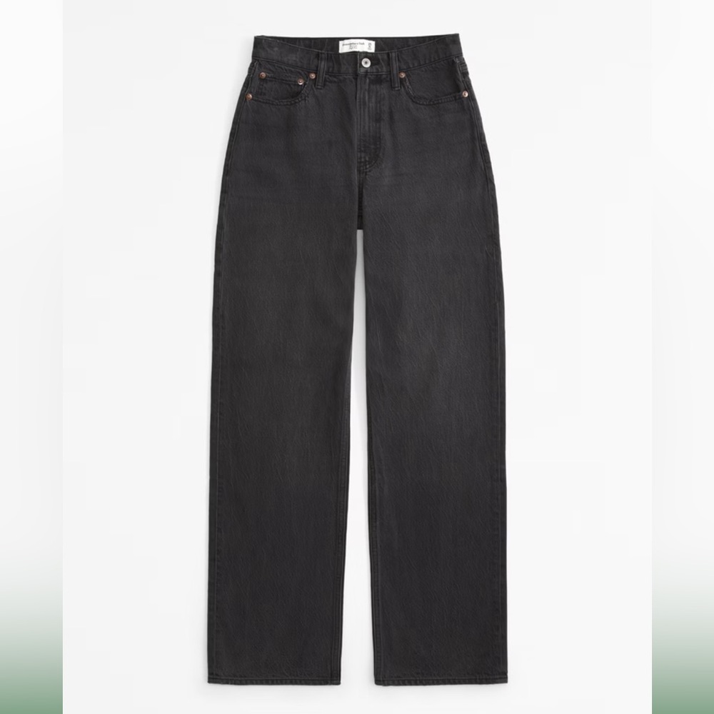 Abercrombie High Rise Loose Jean - Black